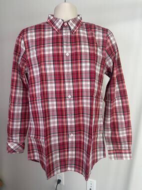 NWT Authentic Paul Smith Men's Red White Plaid Check Shirt Size M MSRP $175